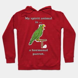 My Spirit Animal is a Hormonal Parrot Male Hoodie